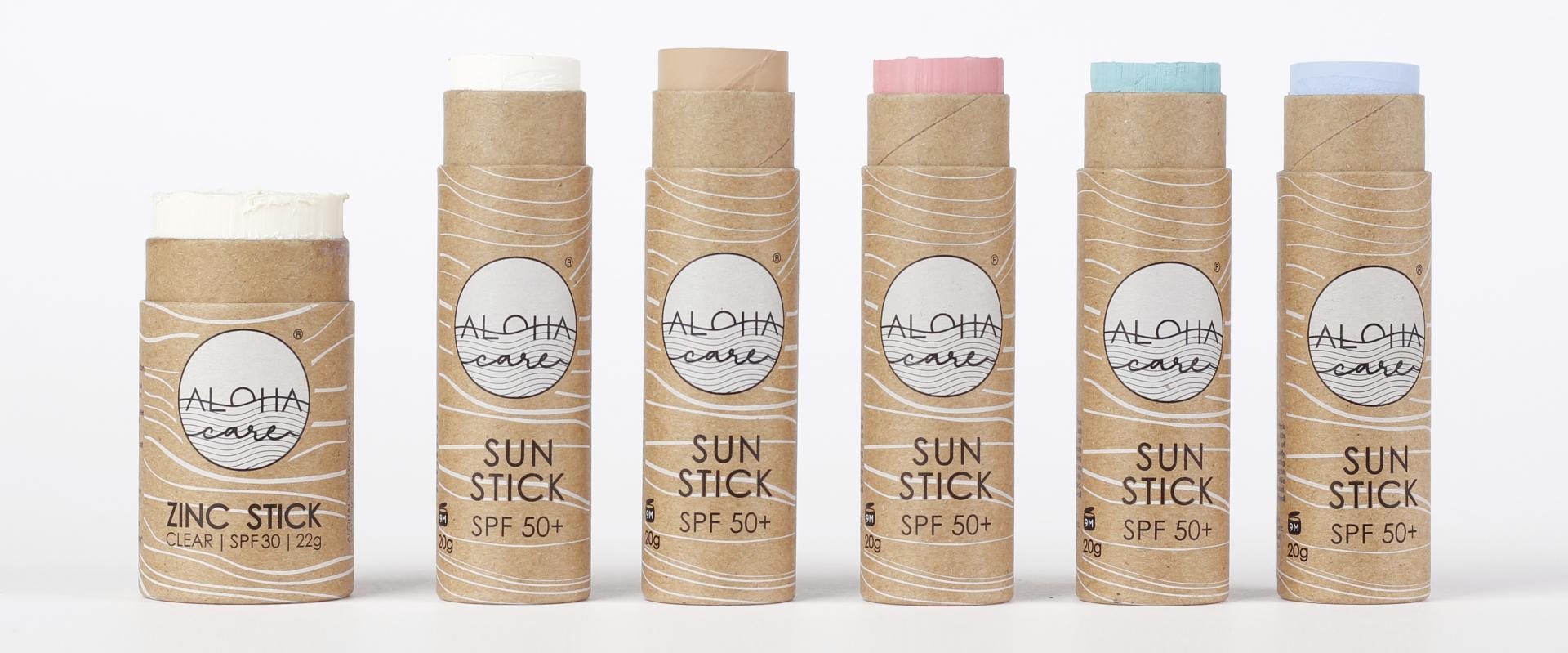 Aloha Sun Stick – kolorowe sztyfty przeciwsłoneczne z filtrami mineralnymi, w opakowaniach bez plastiku w czerwcu w sieci Rossmann